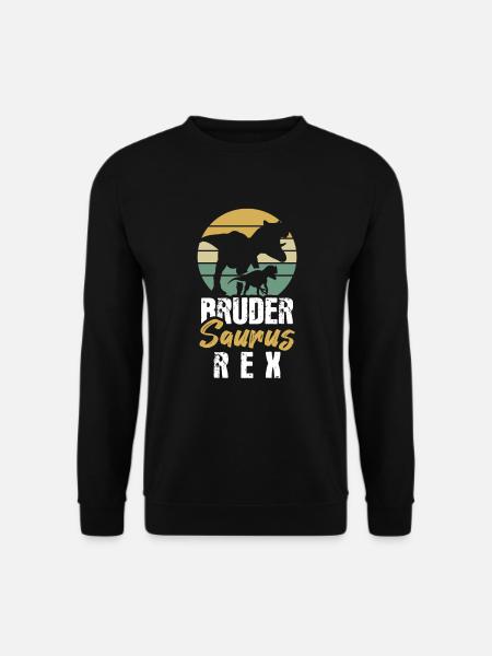 Brudersaurus Dino Großer Bruder Geburtstag - Unisex Pullover - Schwarz
