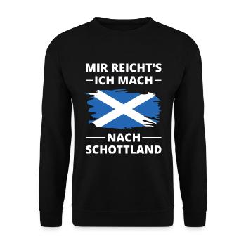 Schottland Flagge Spruch Alba - Unisex Pullover - Schwarz - Vorne - Alina (178cm) & Michal (187cm)