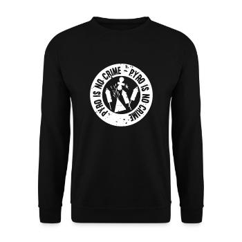 Pyro is no crime Fireworks Pyrotechnie du réveillon du Nouvel An - Sweat-shirt Unisexe - noir - Devant - Alina (178cm) & Michal (187cm)