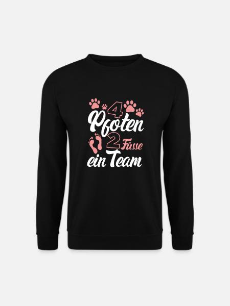 Hunde Gassi Herrchen Spruch Hundehalter Geschenk - Unisex Pullover - Schwarz