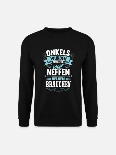 Onkel Neffe Helden Spruch Vintage Geschenk - Unisex Pullover - Schwarz