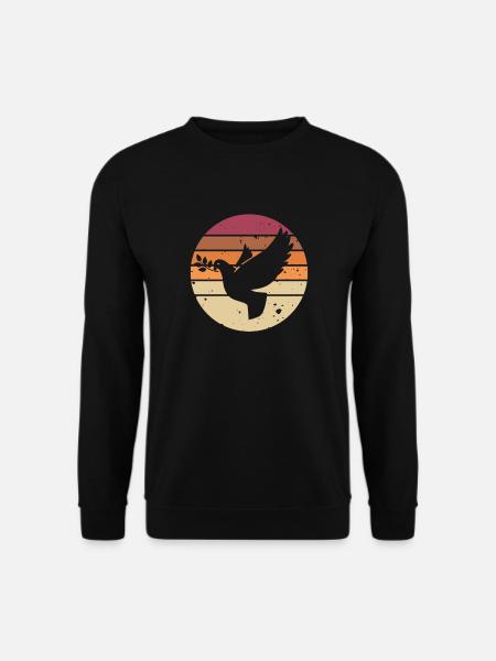 Taubenzüchter Tauben Brieftauben Vintage Taube - Unisex Pullover - Schwarz