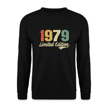 43rd birthday 43 years gift born in 1979 - Unisex Sweatshirt - black - Front - Alina (178cm) & Michal (187cm)