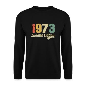 49. Geburtstag 49 Jahre Geschenk Jahrgang 1973 - Unisex Pullover - Schwarz - Vorne - Alina (178cm) & Michal (187cm)