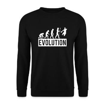 Handball Evolution Ballsport Handballer - Unisex Pullover - Schwarz - Vorne - Alina (178cm) & Michal (187cm)