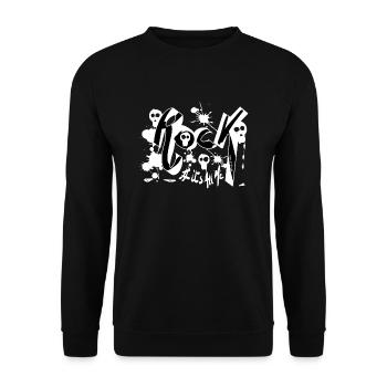 Rock ItsAllMe white - Sweat-shirt Unisexe - noir - Devant - Alina (178cm) & Michal (187cm)