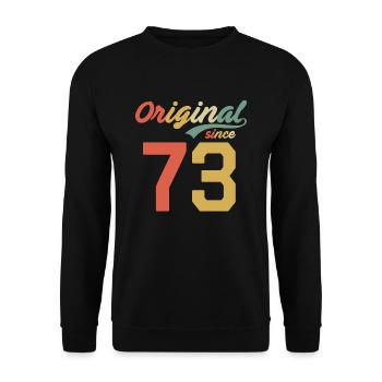 49ème anniversaire Original Retro Gift 1973 - Sweat-shirt Unisexe - noir - Devant - Alina (178cm) & Michal (187cm)