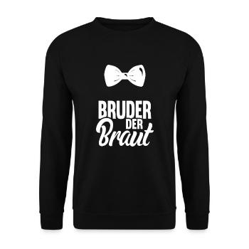Bruder Der Braut Heirat Bräutigam Hochzeit - Unisex Pullover - Schwarz - Vorne - Alina (178cm) & Michal (187cm)
