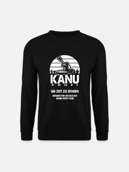 Kanu Profi Kanusport Kajak Wassersport Vintage - Unisex Pullover - Schwarz