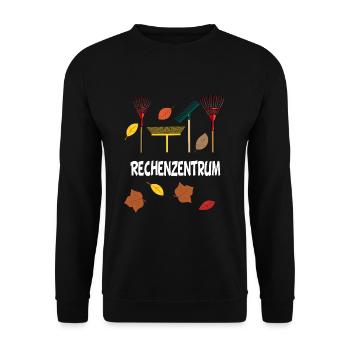 T-Shirt "Rechenzentrum" Gärtner Geschenkidee - Unisex Pullover - Schwarz - Vorne - Alina (178cm) & Michal (187cm)