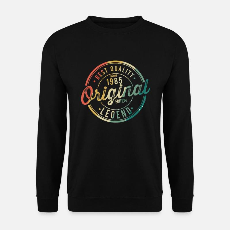 37. Geburtstag Original 1985 Vintage Geschenk - Unisex Pullover - Schwarz