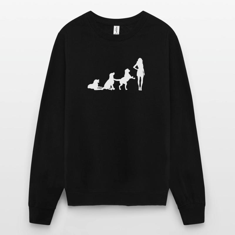 Hund Evolution Hunde Gassi Entwicklung Mensch Unisex Pullover