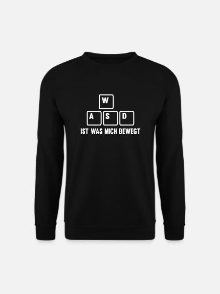 PC Gamer Tastatur Gaming Spruch Lustig Geschenk - Unisex Pullover - Schwarz