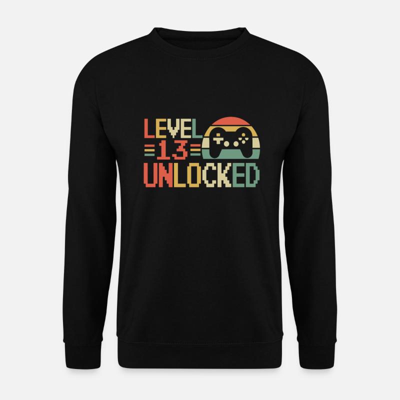13. Geburtstag Zocker Gamer 13 Jahre 2008 Geschenk - Unisex Pullover - Schwarz