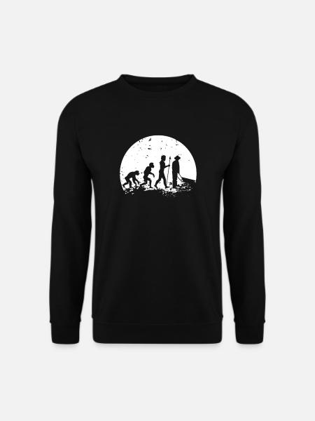 Gärtner Evolution Garten Vintage Gartenarbeit - Unisex Pullover - Schwarz