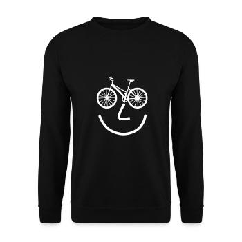 Fahrrad Verrückt Lustig Fahrradfahrer Geschenkidee - Unisex Pullover - Schwarz - Vorne - Alina (178cm) & Michal (187cm)