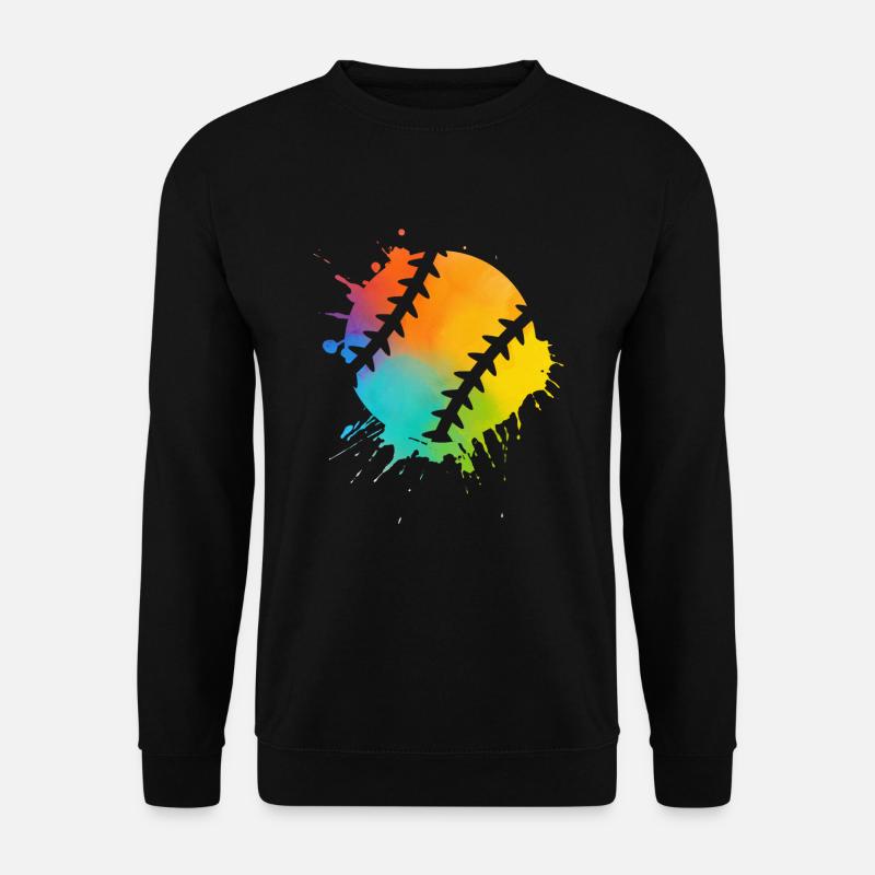 Baseball Spieler Baseballer Farbklecks - Unisex Pullover - Schwarz