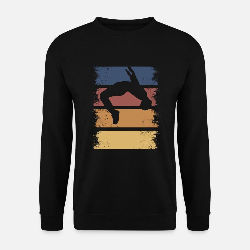 Parkour Freerunning Backflip Retro - Unisex Sweatshirt - black