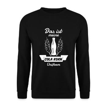 Cola Korn Party Feiern Uniform Vatertag - Unisex Pullover - Schwarz - Vorne - Alina (178cm) & Michal (187cm)