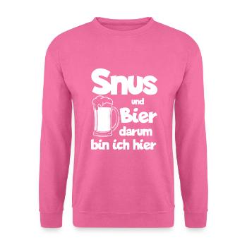 Snus Tabak Nikotin Schweden - Unisex Pullover - Pink - Vorne