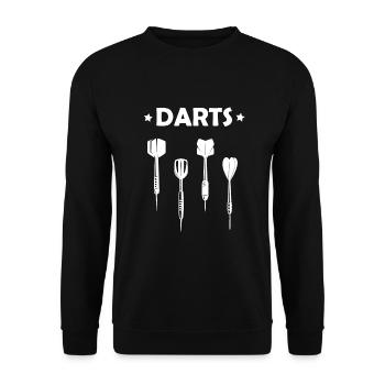 Darts bar pub dart men darts gift - Unisex Sweatshirt - black - Front - Alina (178cm) & Michal (187cm)