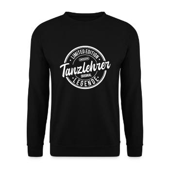 Tanzlehrer Legende Tänzerin Tanzschule Tänzer - Unisex Pullover - Schwarz - Vorne - Alina (178cm) & Michal (187cm)