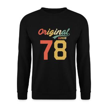 44ème anniversaire Original Retro 1978 44 ans - Sweat-shirt Unisexe - noir - Devant - Alina (178cm) & Michal (187cm)