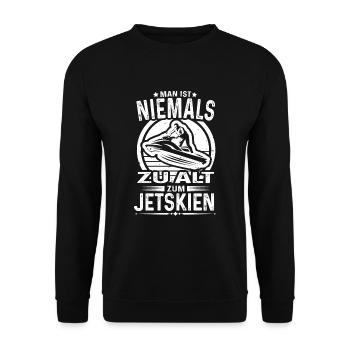 Jetski Wassersport Jetboot Jet Ski Retro Vintage - Unisex Pullover - Schwarz - Vorne - Alina (178cm) & Michal (187cm)