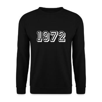 50th birthday 1972 Retro 50 years vintage - Unisex Sweatshirt - black - Front - Alina (178cm) & Michal (187cm)