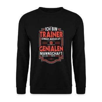 Volleyballer Coach Lustiges Volleyball Trainer - Unisex Pullover - Schwarz - Vorne - Alina (178cm) & Michal (187cm)