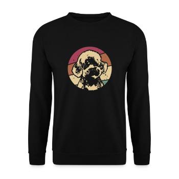 Caniche chien rétro vintage - Sweat-shirt Unisexe - noir - Devant - Alina (178cm) & Michal (187cm)