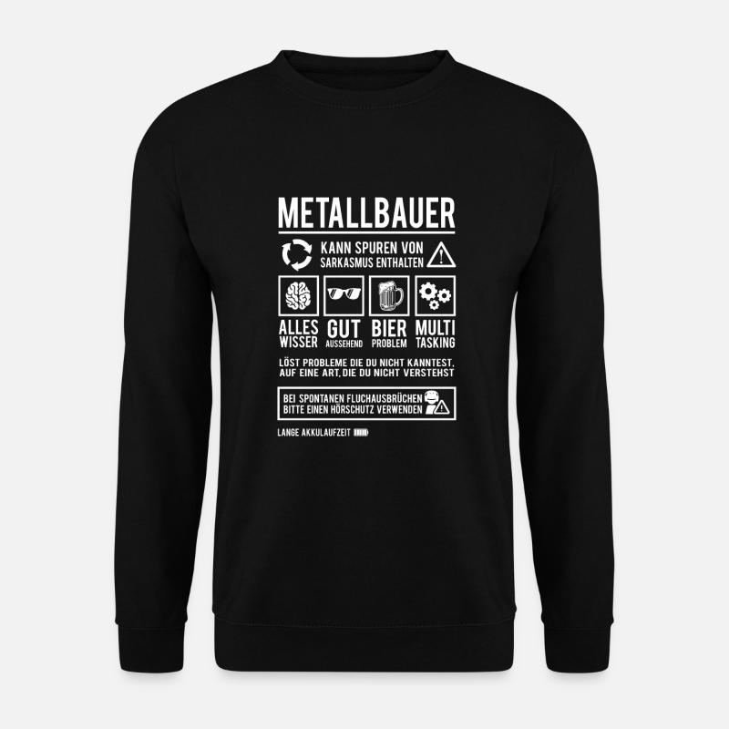 Metallbauer Handwerker Metallbau Schweißer - Unisex Pullover - Schwarz