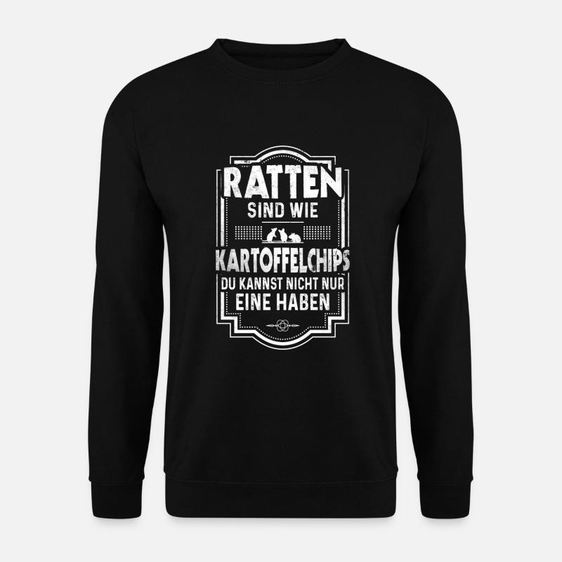 Ratte Nagetier Rattenbesitzer Hausratte Ratten - Unisex Pullover - Schwarz