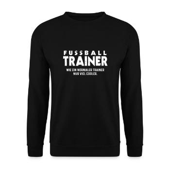 Fußball Trainer Fußballer Spruch Lustig Fussball - Unisex Pullover - Schwarz - Vorne - Alina (178cm) & Michal (187cm)