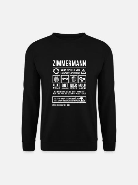 Zimmermann Handwerker Meister Zimmerer - Unisex Pullover - Schwarz