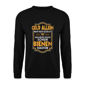 Imker Biene Bienenzüchter Lustige Bienen - Unisex Pullover - Schwarz - Vorne - Alina (178cm) & Michal (187cm)