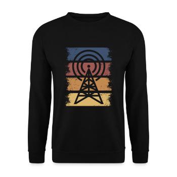 Amateur radio amateur funker radio radio amateur radio radio - Sweat-shirt Unisexe - noir - Devant - Alina (178cm) & Michal (187cm)