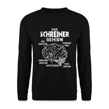 Schreiner Meister Handwerker lustig Tischler - Unisex Pullover - Schwarz - Vorne - Alina (178cm) & Michal (187cm)
