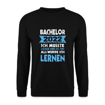 Bachelor 2022 Abschluss Student Bachelorabschluss - Unisex Pullover - Schwarz - Vorne - Alina (178cm) & Michal (187cm)