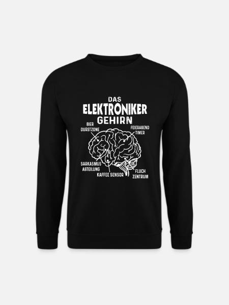 Elektroniker Gehirn Elektro Lustiger Elektriker - Unisex Pullover - Schwarz