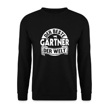 Bester Gärtner der Welt Garten Lustig Hobbygärtner - Unisex Pullover - Schwarz - Vorne - Alina (178cm) & Michal (187cm)