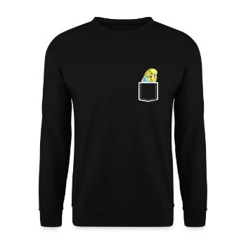 Perruche mammaire propriétaire d’oiseau - Sweat-shirt Unisexe - noir - Devant - Alina (178cm) & Michal (187cm)