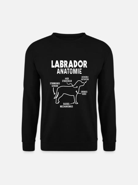 Labrador Anatomie Hundebesitzer Lustig Hunde - Unisex Pullover - Schwarz
