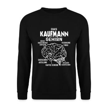 Kaufmann Gehirn Einzelhandelskaufmann Verkäufer - Unisex Pullover - Schwarz - Vorne - Alina (178cm) & Michal (187cm)