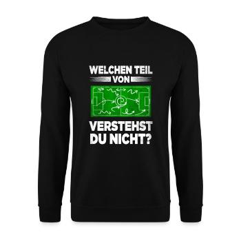 Fußball Trainer Fußballer Coach Fussball - Unisex Pullover - Schwarz - Vorne - Alina (178cm) & Michal (187cm)