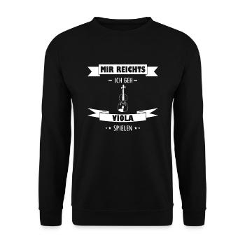 Viola Bratsche Spruch Humor - Unisex Pullover - Schwarz - Vorne - Alina (178cm) & Michal (187cm)