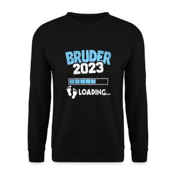 Brother-to-be 2023 Loading Offspring - Unisex Sweatshirt - black - Front - Alina (178cm) & Michal (187cm)