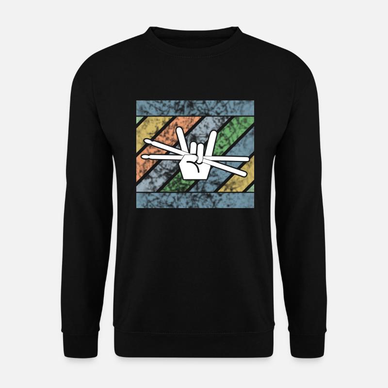 Drummer Drumsticks Drum Design - Sweat-shirt Unisexe - noir