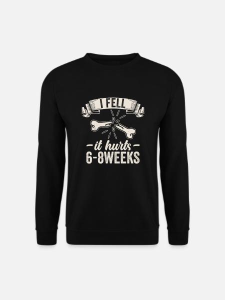 Gebrochener Arm Spruch - Ambruch Fraktur Gipsarm - Unisex Pullover - Schwarz