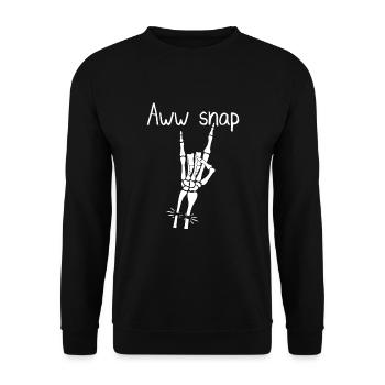 Gebrochener Arm Spruch - Ambruch Fraktur Gipsarm - Unisex Pullover - Schwarz - Vorne - Alina (178cm) & Michal (187cm)